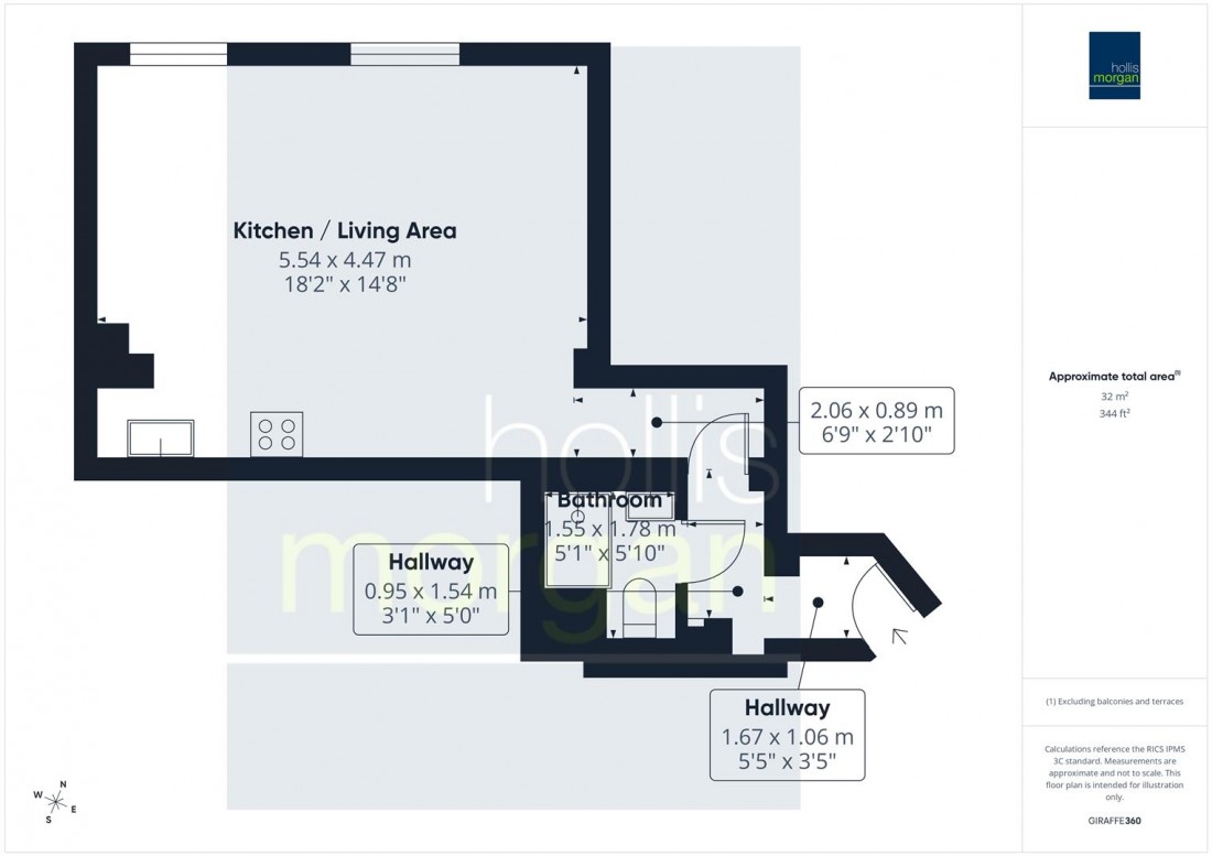 Floorplan for CITY CENTRE STUDIO | REDUCED £