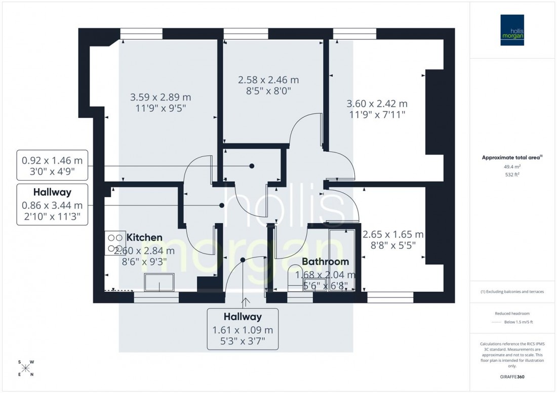 Floorplan for 3 BED GARDEN FLAT | BS8