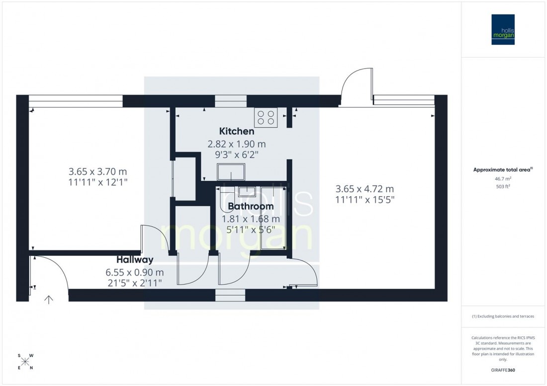 Floorplan for 1 BED FLAT | STOCKWOOD