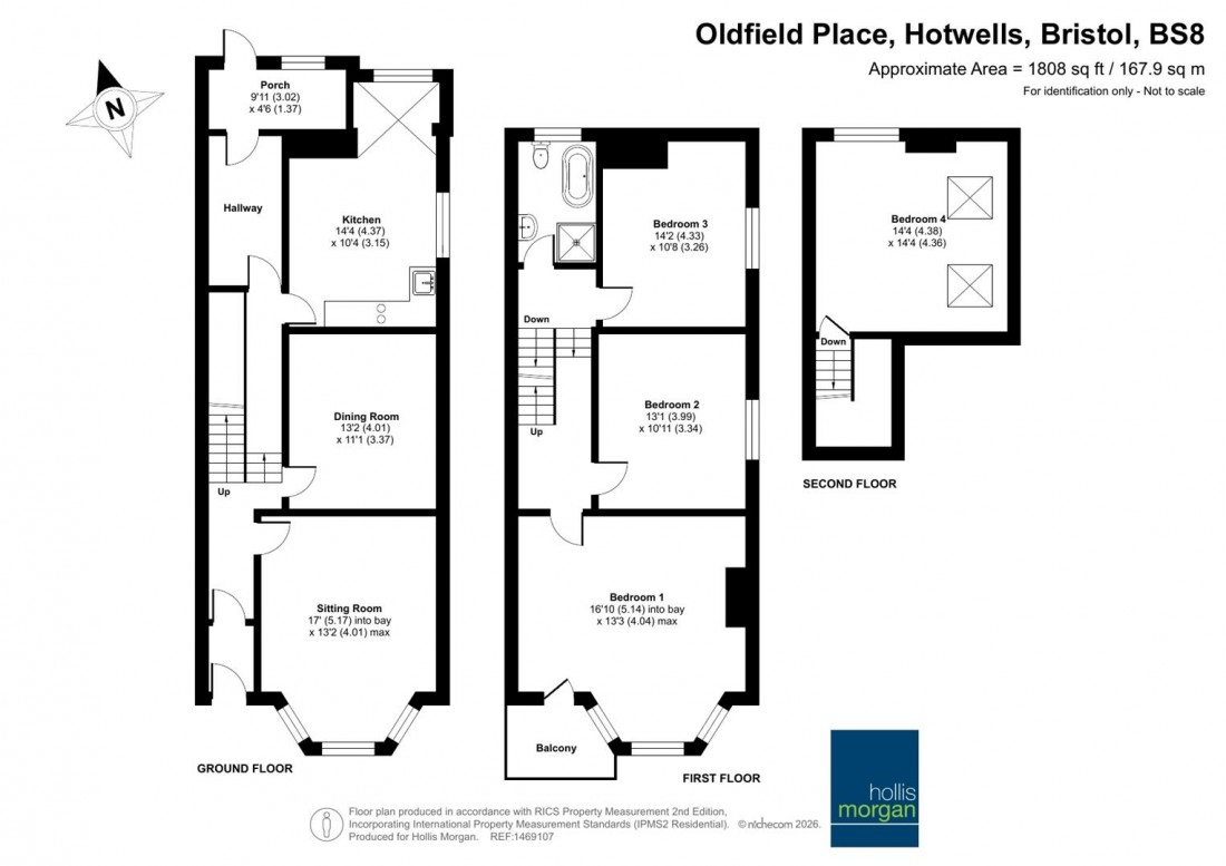 Floorplan for Oldfield Place, Hotwells