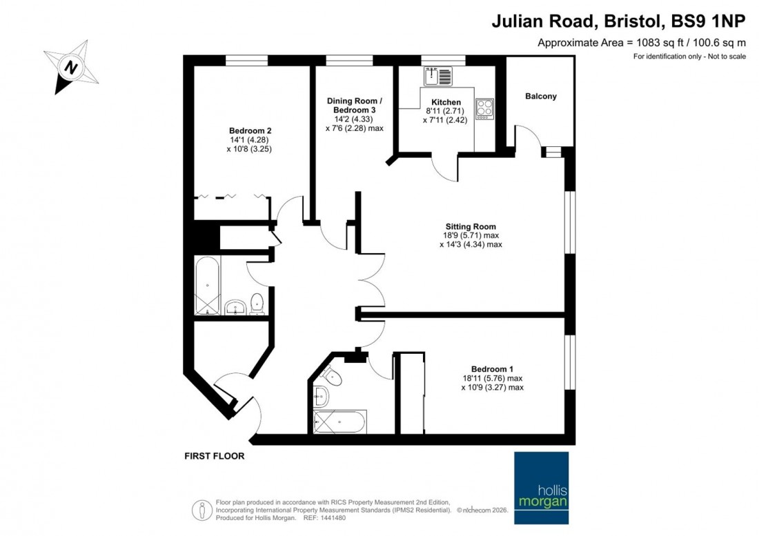 Floorplan for Julian Road, Sneyd Park