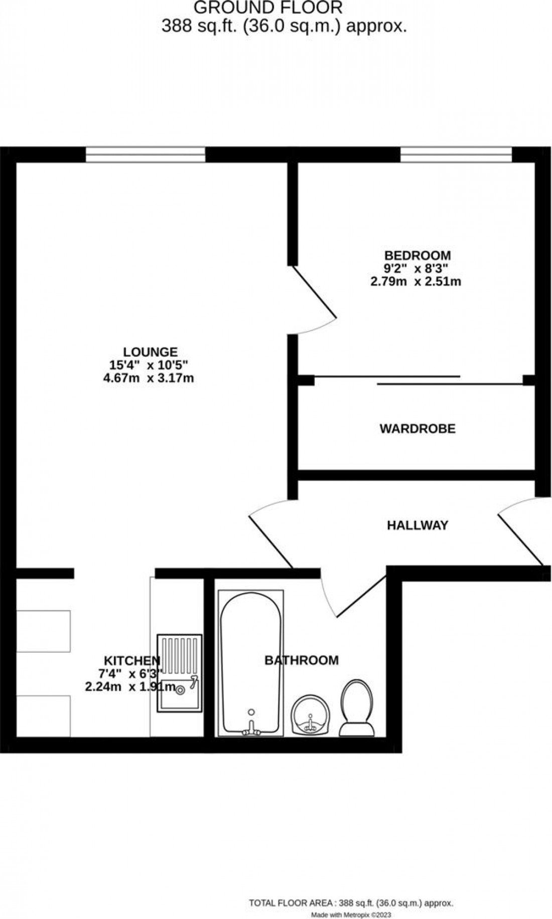 Floorplan for FLAT + FREEHOLD | DAWES COURT TQ4